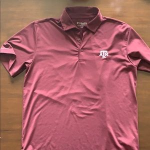 Texas A&M Columbia Golf Polo Solid Maroon